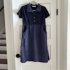 Cut loose midi dress eggplant silk dress medium